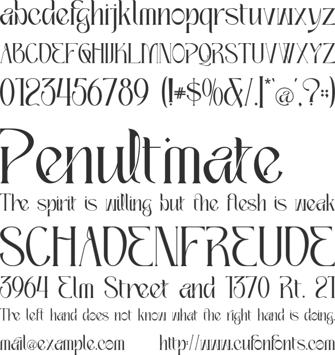 PROCHELY font preview