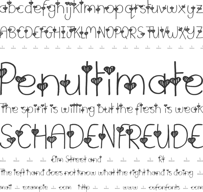 Valentine Loving font preview