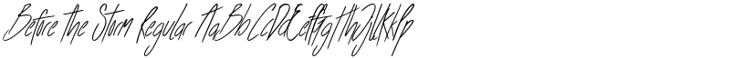 Before the Storm Regular font