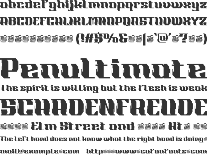 GHORA trial font preview