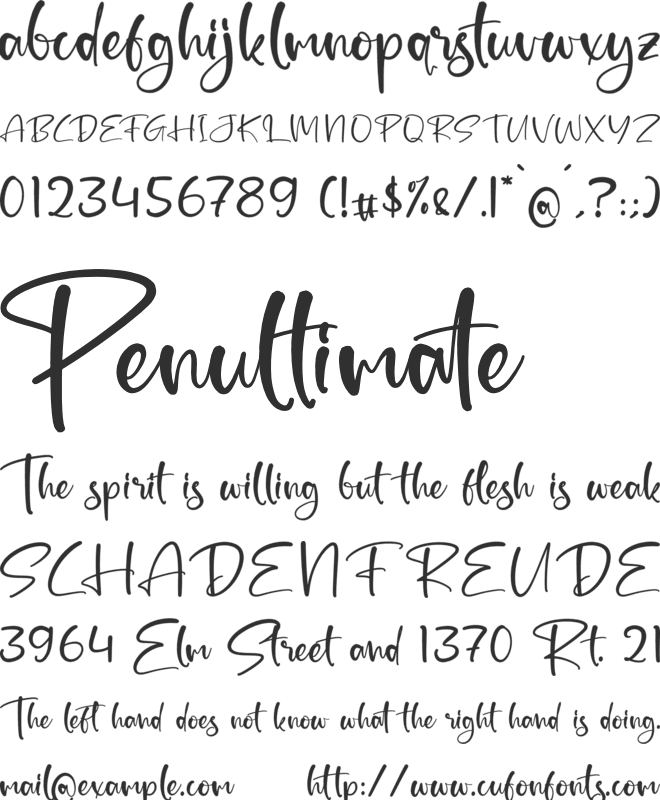 Grand Panttura font preview