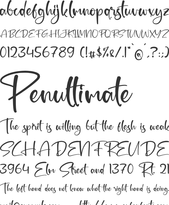 Grand Panttura font preview