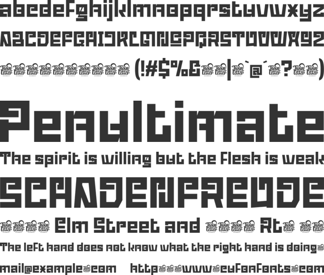 ABODIN trial font preview