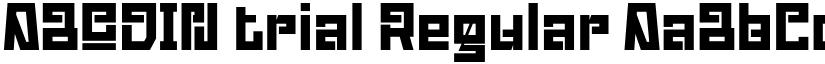 ABODIN trial Regular font