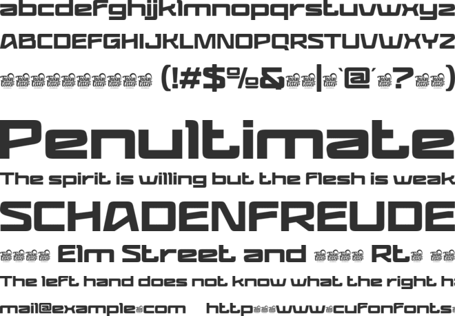 BAGIQUtrial font preview