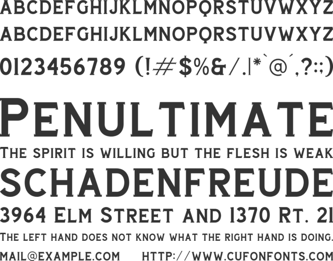 DEMITHS font preview