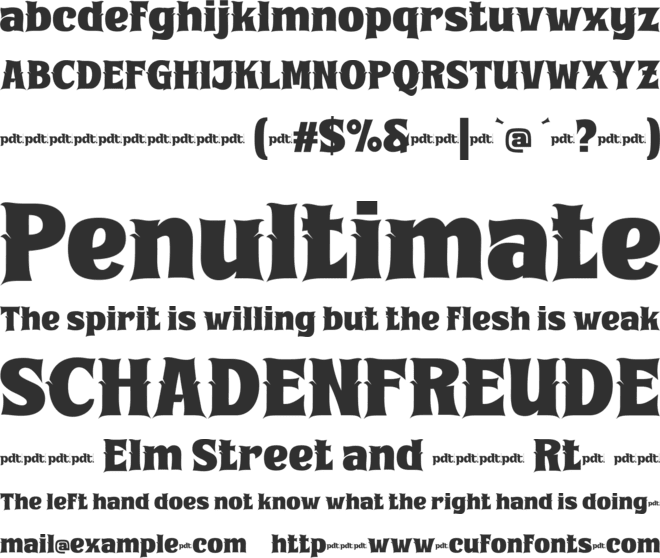 XEKOVAtrial font preview