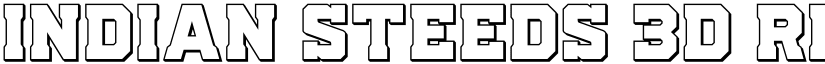 Indian Steeds 3D Regular font