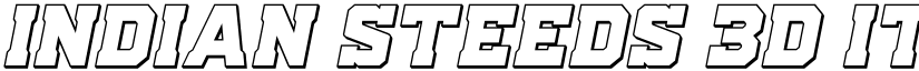Indian Steeds 3D Italic Regular font