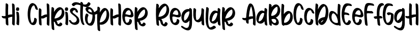 Hi Christopher Regular font