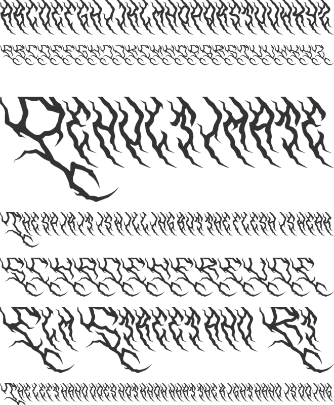 Onerock font preview