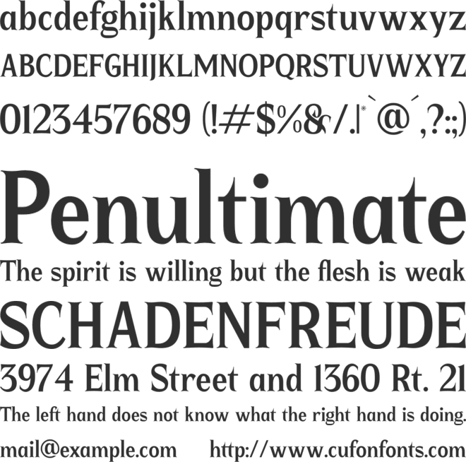 Braders font preview