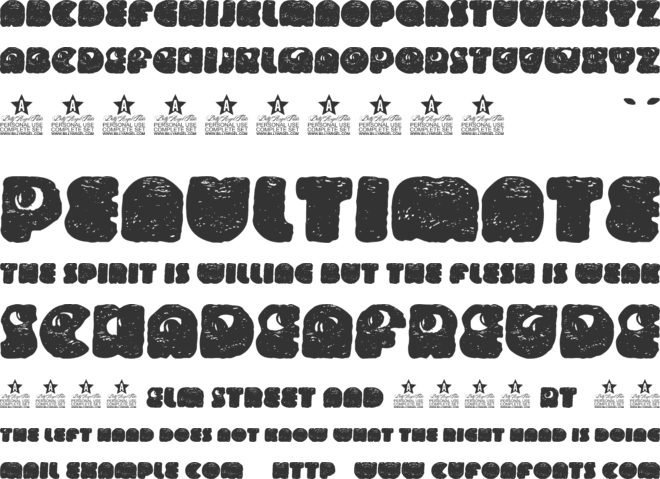 COOKIMONSTA PERSONAL USE font preview