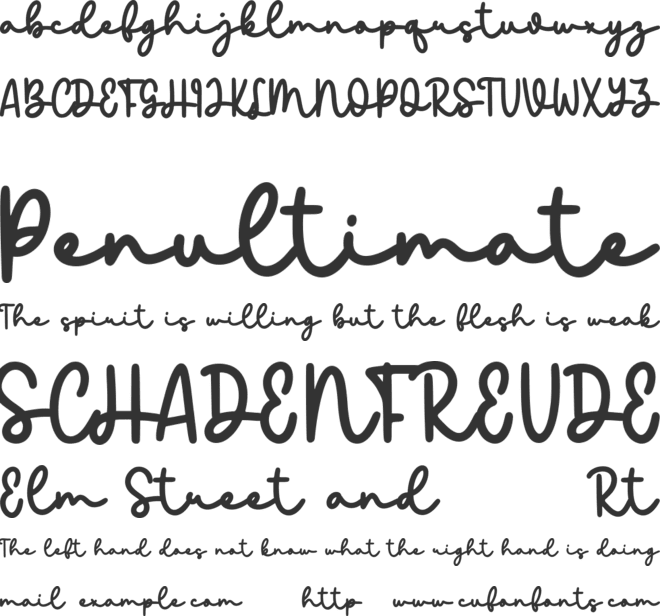 minadine font preview