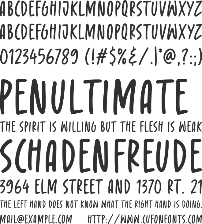 Morning Bread font preview