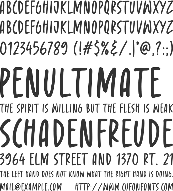 Morning Bread font preview