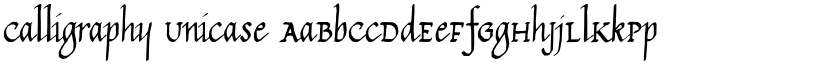 Calligraphy Unicase font