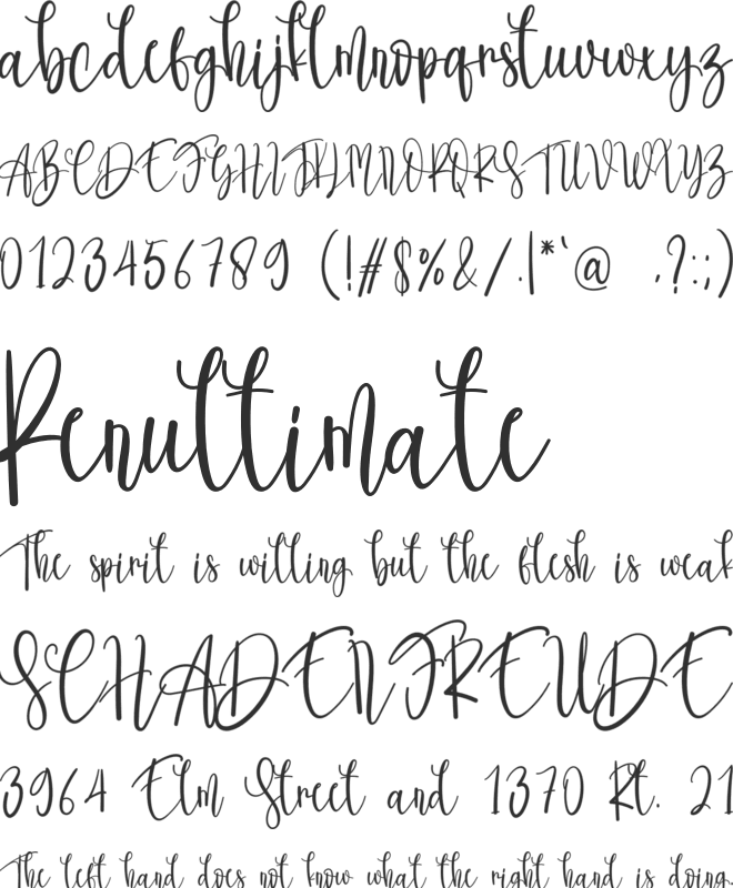 Happynes font preview