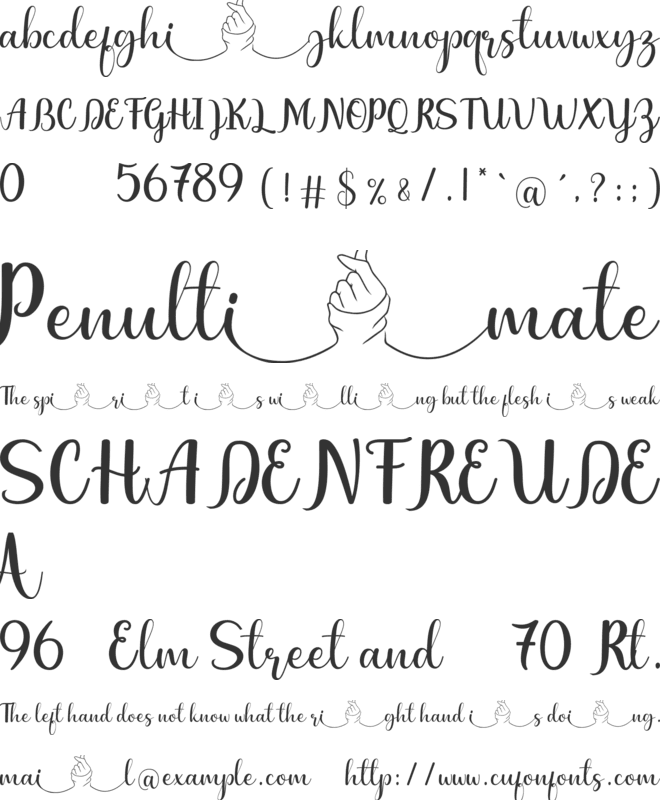 hei cute font preview