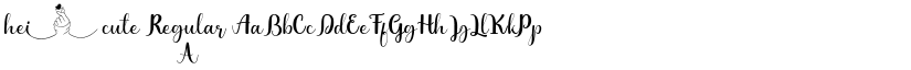 hei cute Regular font