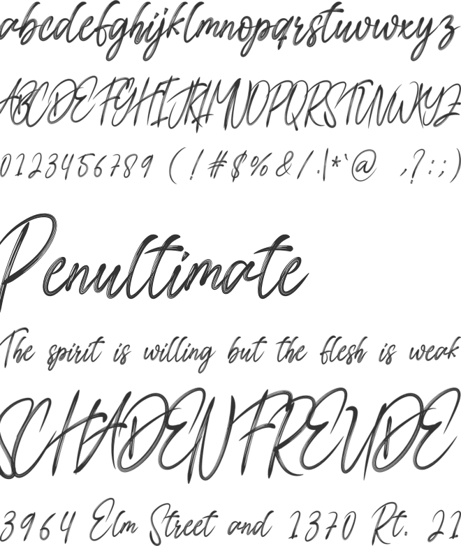 Handmade Full Oflove font preview