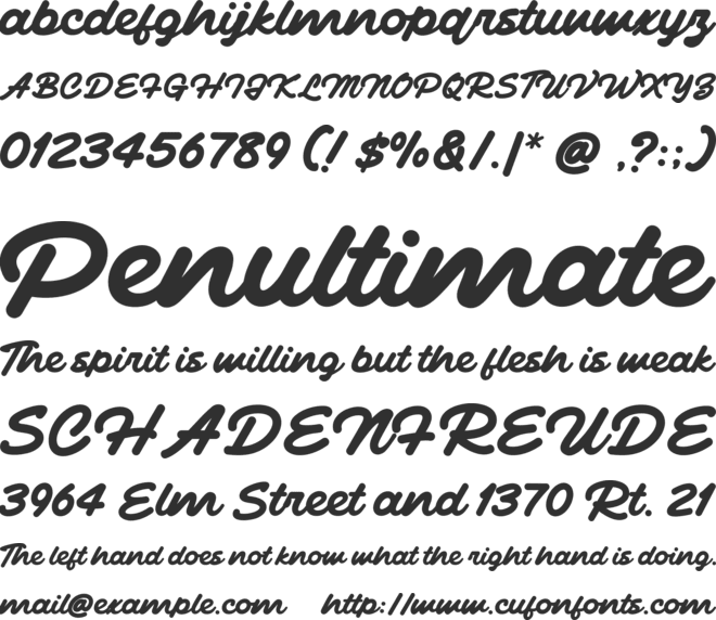 Yulio font preview