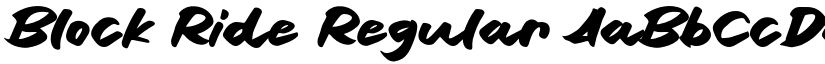 Block Ride Regular font