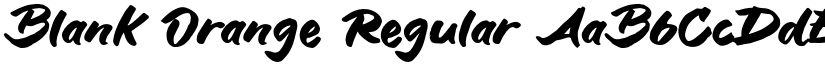 Blank Orange Regular font