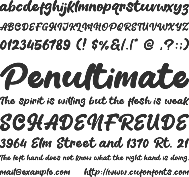 Blang Yellow font preview