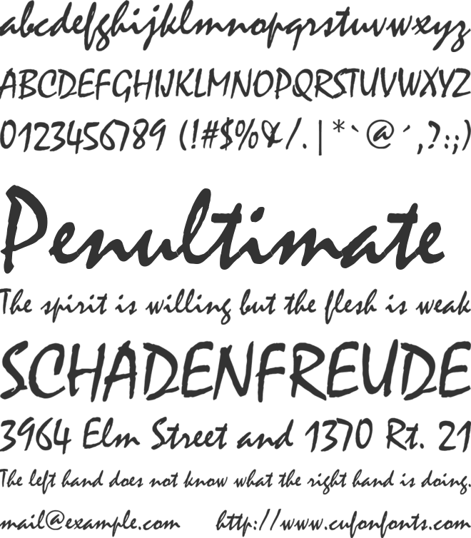 Mistral font preview