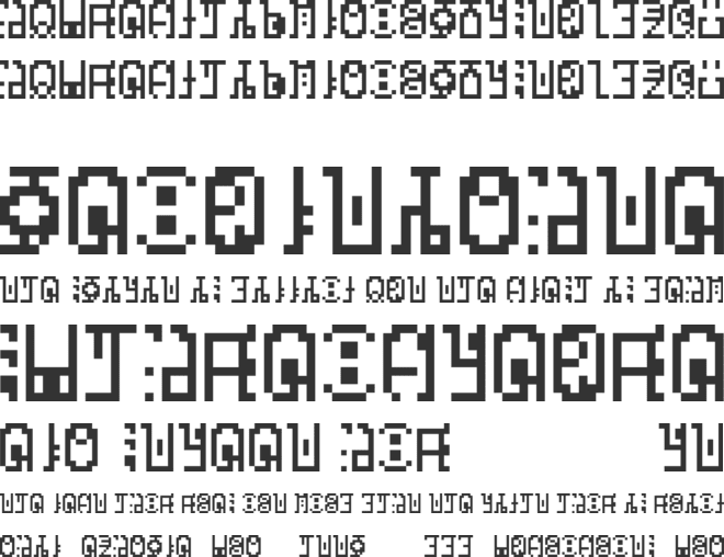 Madoka Pixelica font preview