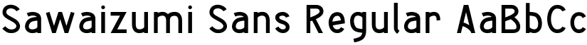 Sawaizumi Sans Regular font
