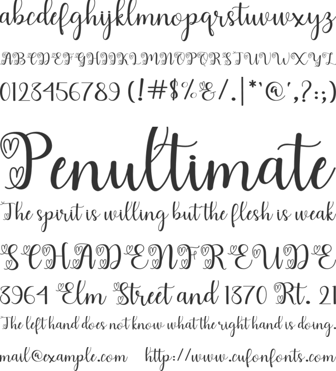 Metalina font preview