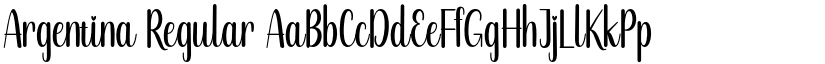 Argentina Regular font
