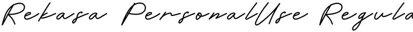 Rekasa-PersonalUse Regular font