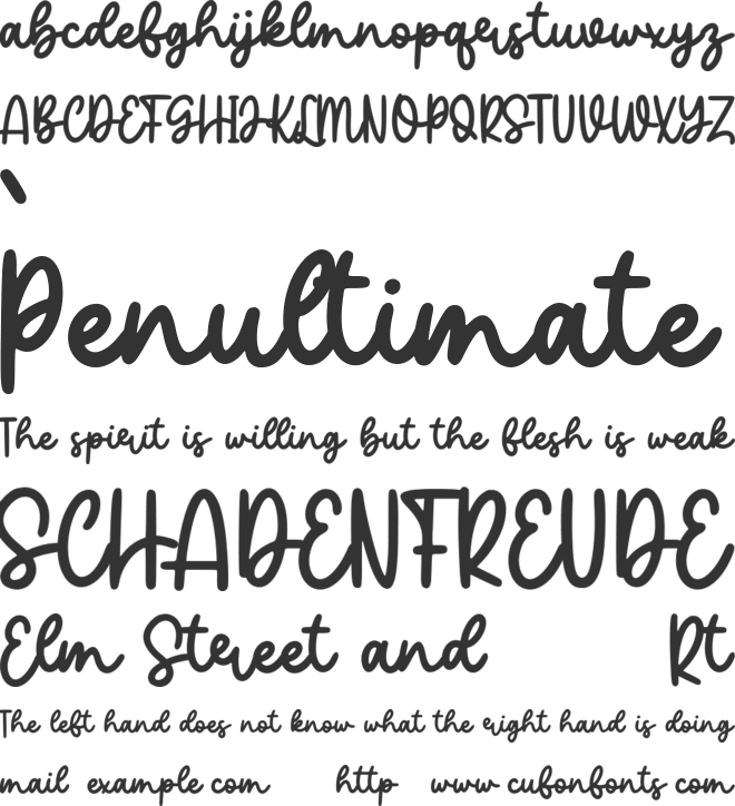 Lemonylac font preview