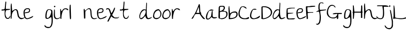 the girl next door font