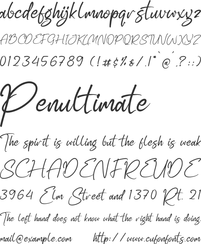 Millstversy font preview