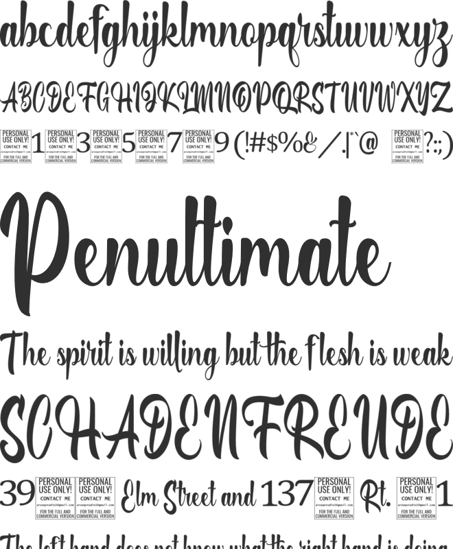 Kiblatain font preview