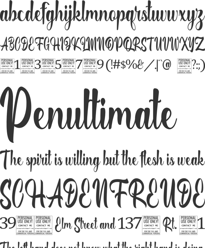 Kiblatain font preview