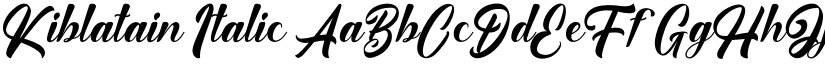 Kiblatain Italic font