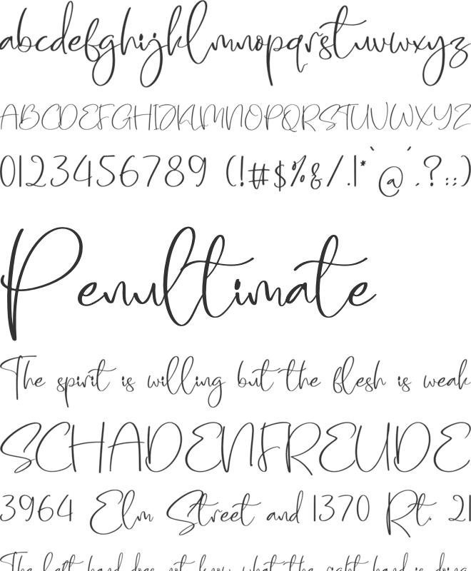 Shyla Villoyd font preview