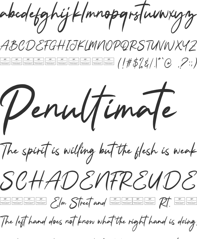 Bethalora font preview