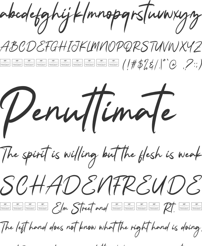 Bethalora font preview