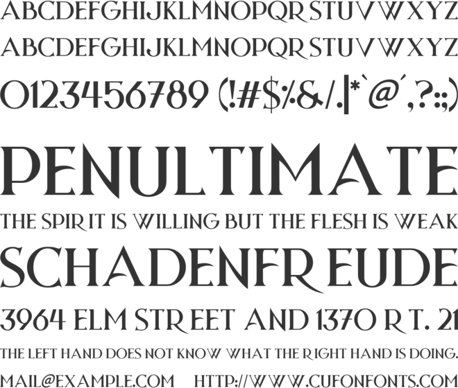 Strange Dreams font preview