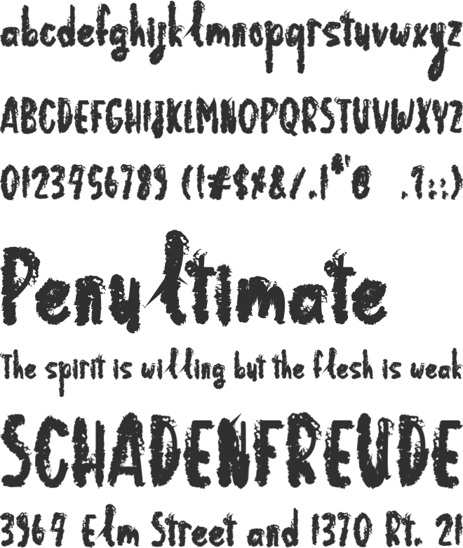 Night Brush font preview