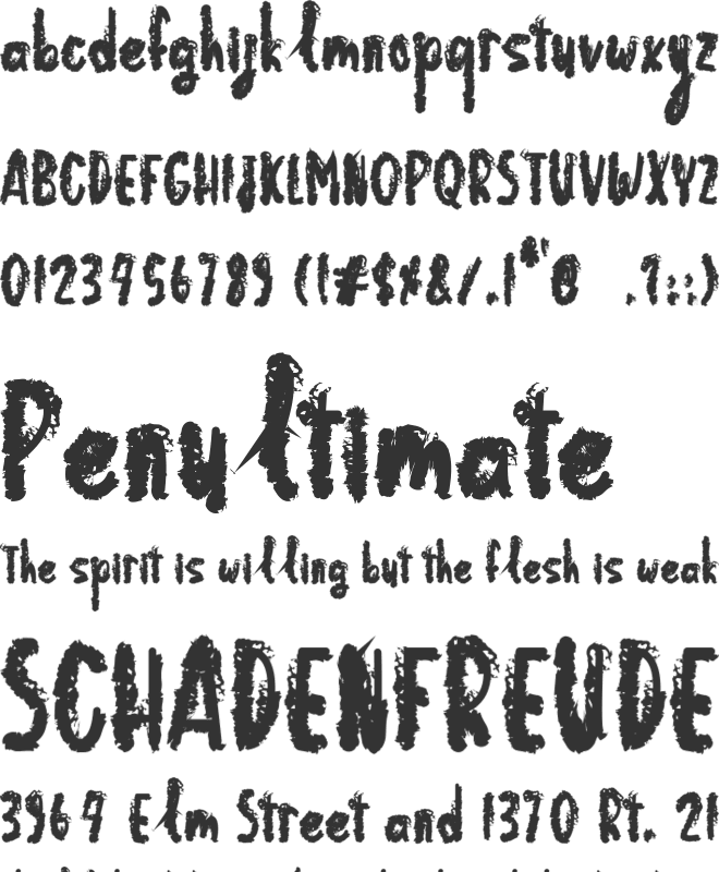 Night Brush font preview