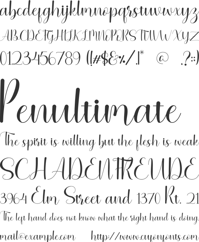 Cabilla font preview