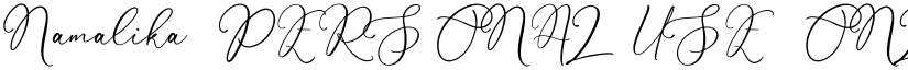 Namalika PERSONAL USE ONLY Regular font