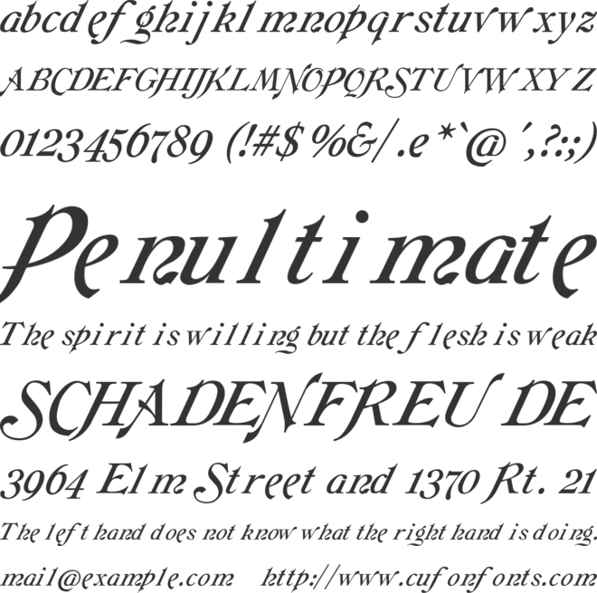 Galathea font preview